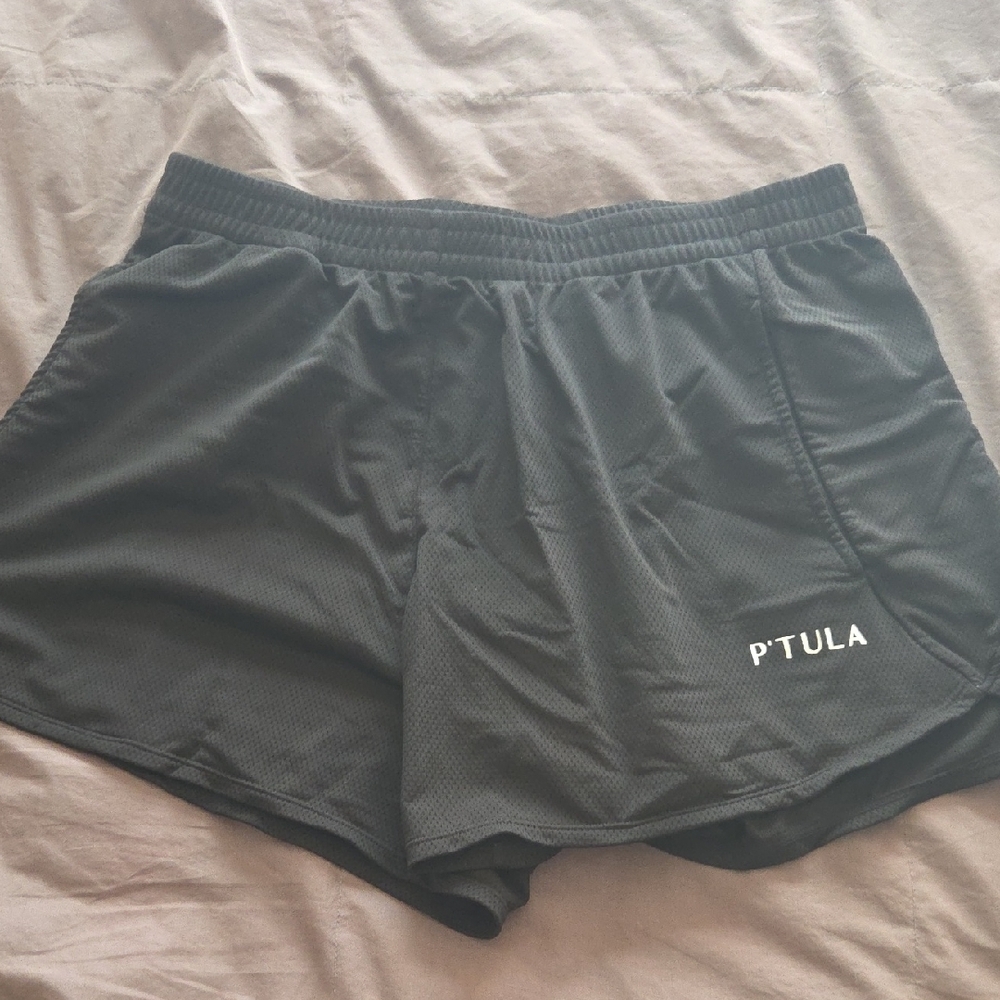 P'tula Black Athletic Shorts XL